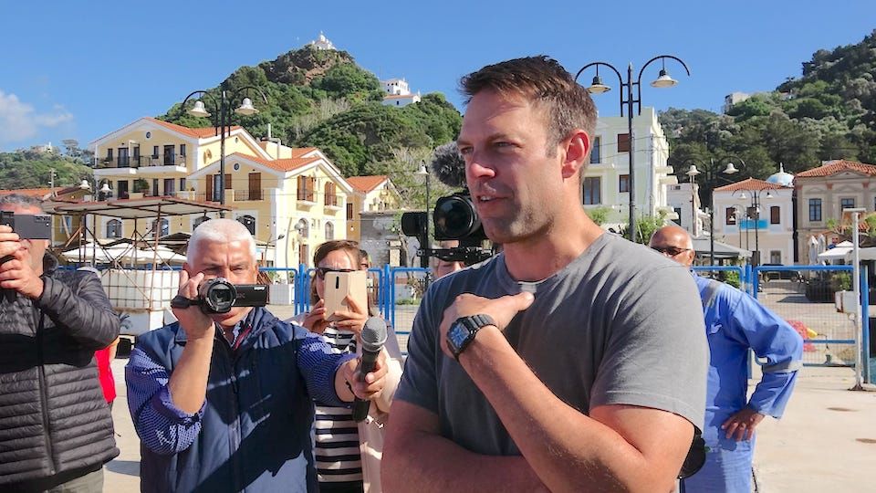 Επίσκεψη του προέδρου του ΣΥΡΙΖΑ Στ. Κασσελάκη  στη Σάμο. VIDEO