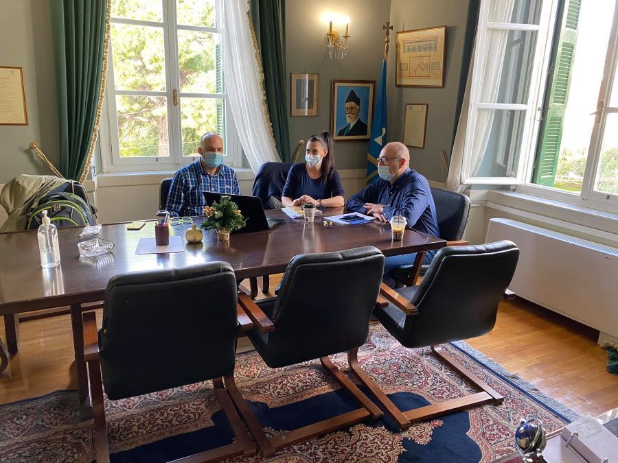 Συνάντηση του Δημάρχου, κ. Γεώργιου Στάντζου με τον  καθηγητή Διαχείρισης Υδατικών Πόρων και Υδραυλικής στο Πανεπιστήμιο Θεσσαλίας, κ. Άρη Ψιλοβίκο