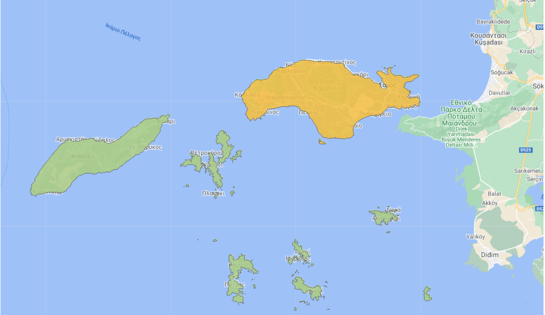 Σάμος: Στο ''κίτρινο'' 2ο επίπεδο επιτήρησης από την Δευτέρα 26 Οκτωβρίου